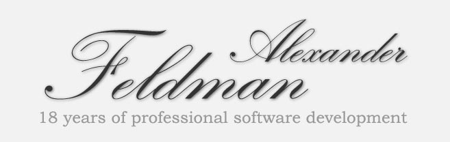 Welcome to Alexander Feldman web site!